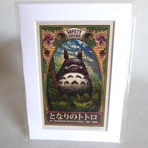 NEW MY NEIGHBOR TOTORO STUDIO GHIBLI ART PRINT BY CHET PHILLIPS (SIGNED)